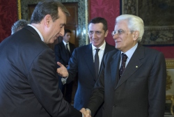 Valerio Savio e il presidente Sergio Mattarella
