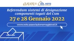 Referendum consultivo ex art. 55 Statuto Sistemi di designazione componenti togati del Csm - 