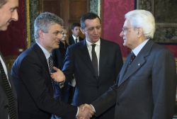 Maurizio Carbone e il presidente Sergio Mattarella